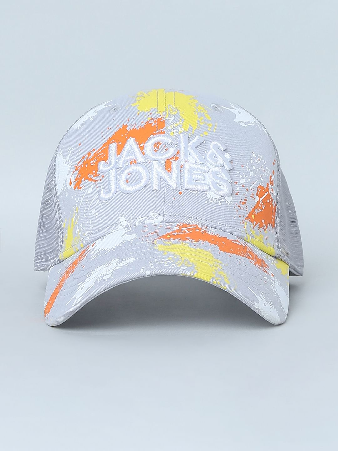Grey Splash Print Cap