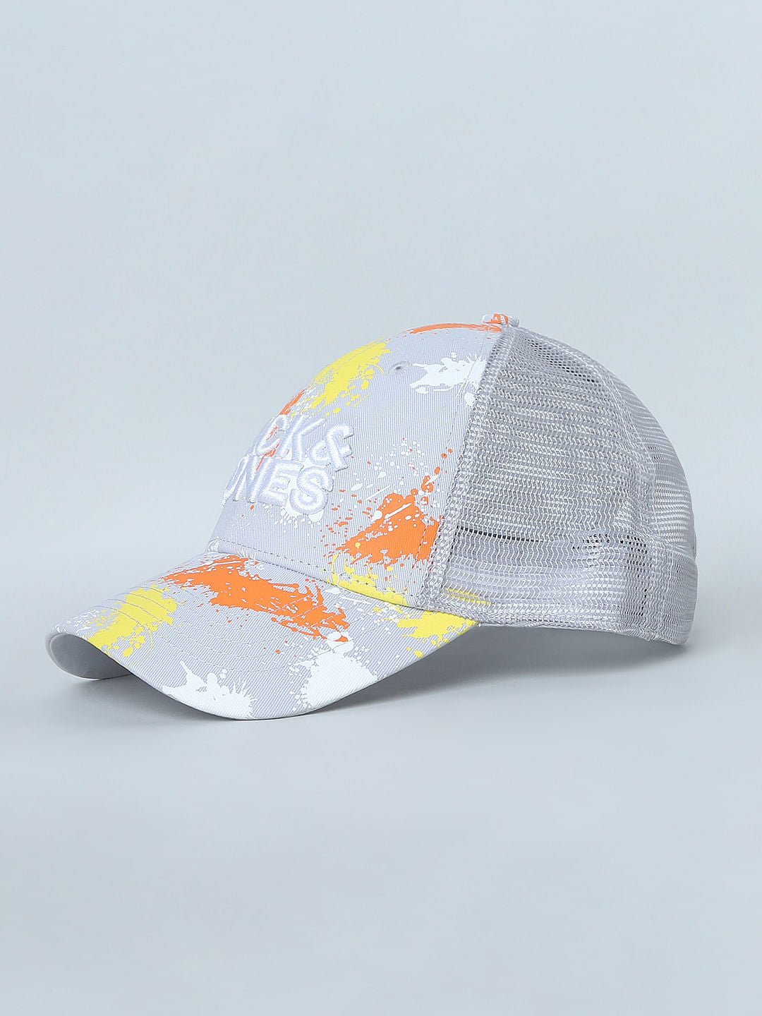 Grey Splash Print Cap