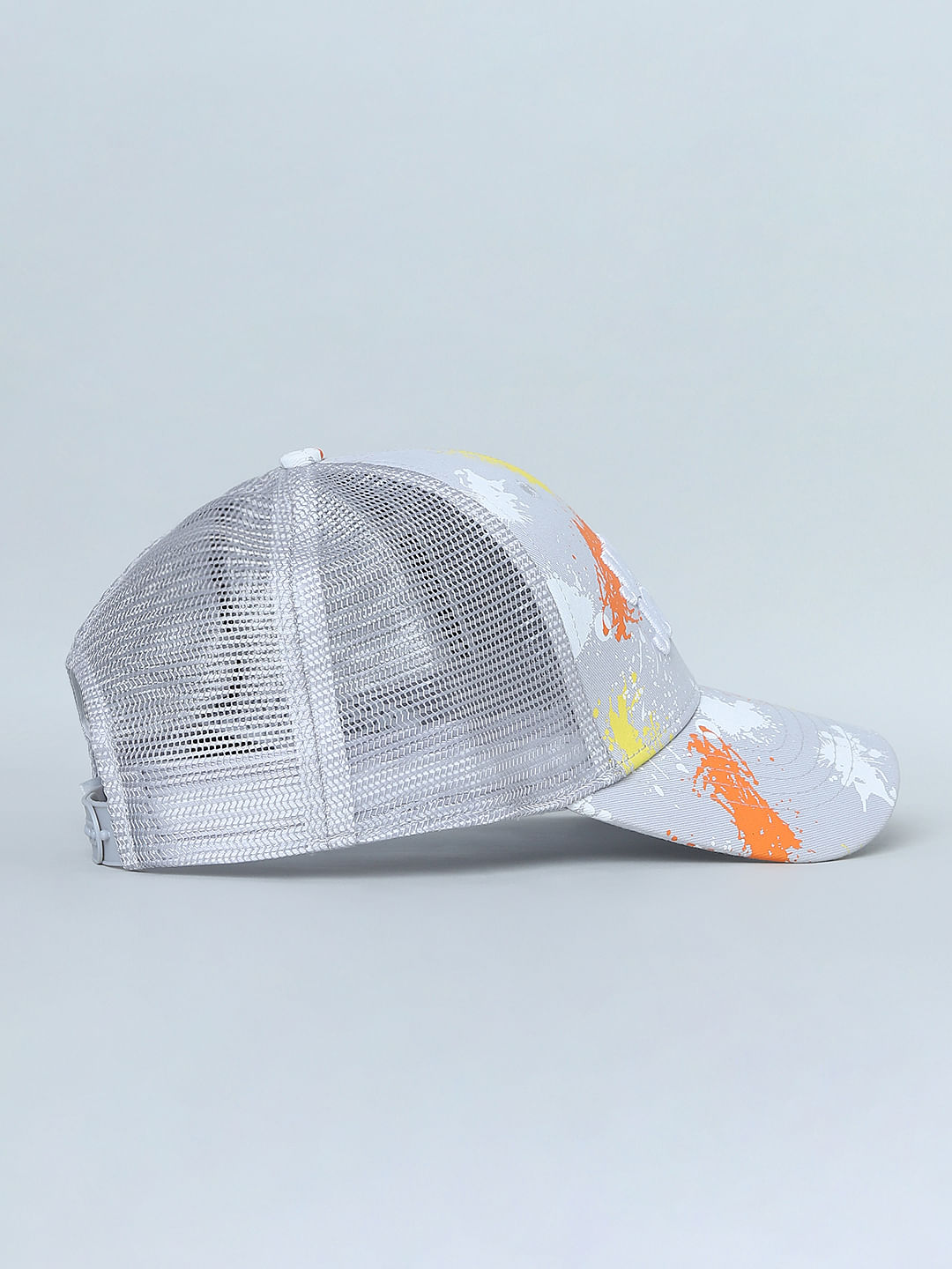 Grey Splash Print Cap