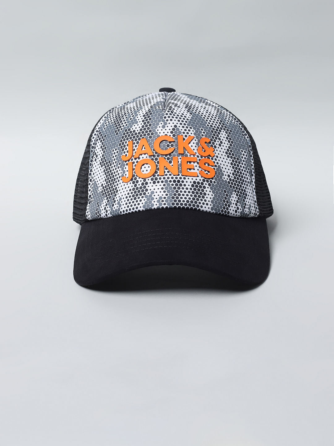 Black Camo Print Mesh Cap