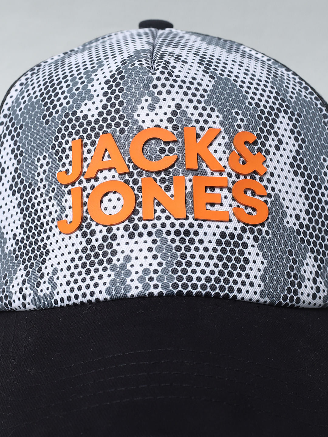 Black Camo Print Mesh Cap