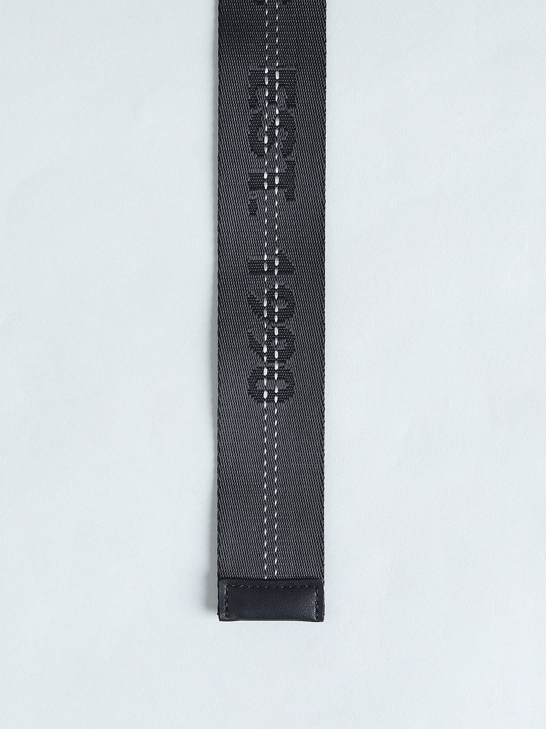 Black Tape Detail Long Belt