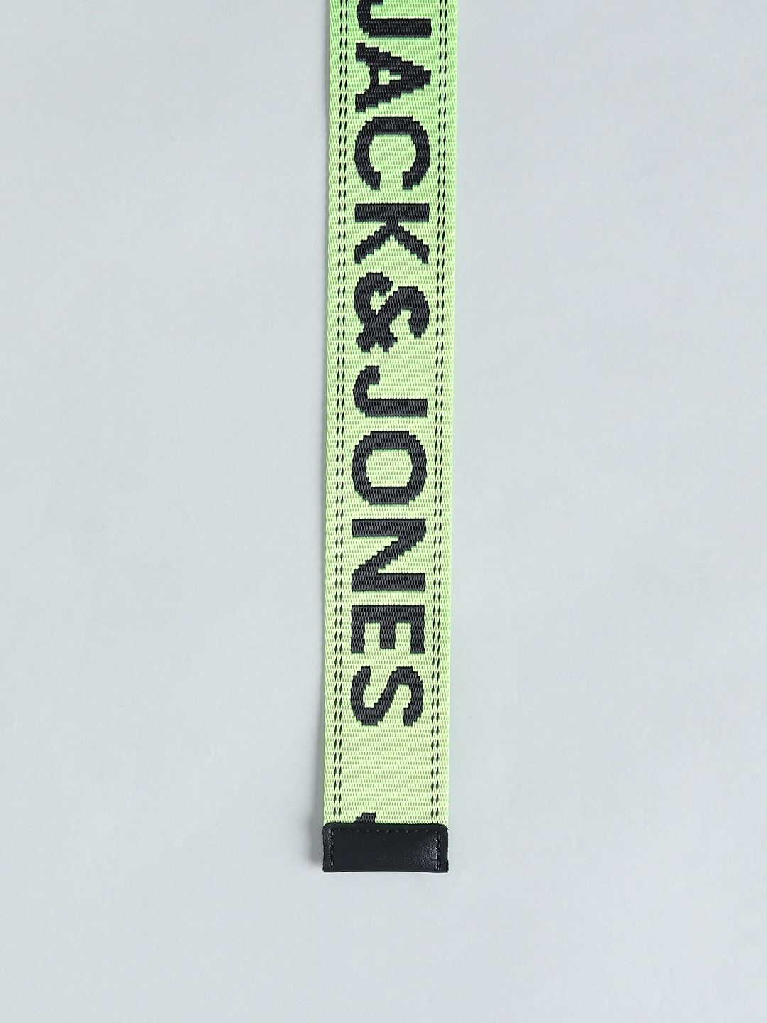 Neon Green Tape Detail Long Belt