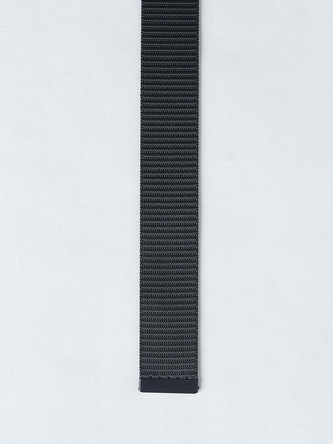 Black Logo Buckle Tape Belt