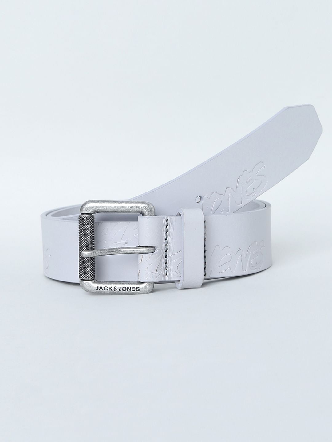 Grey Leather Belt