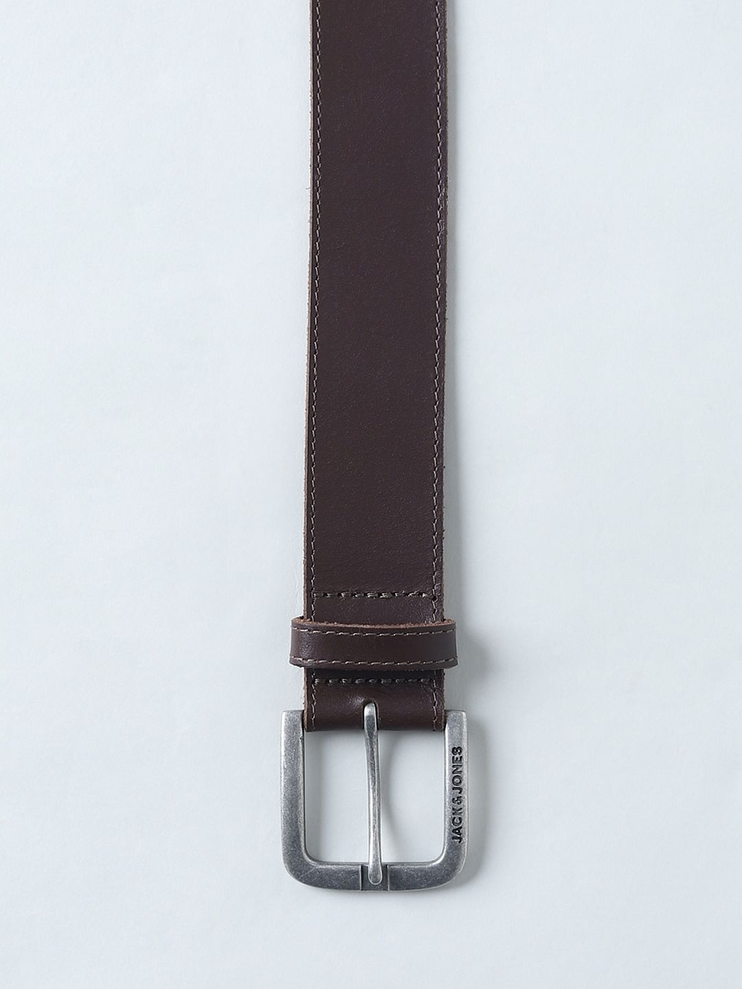 Brown Printed Leather Belt