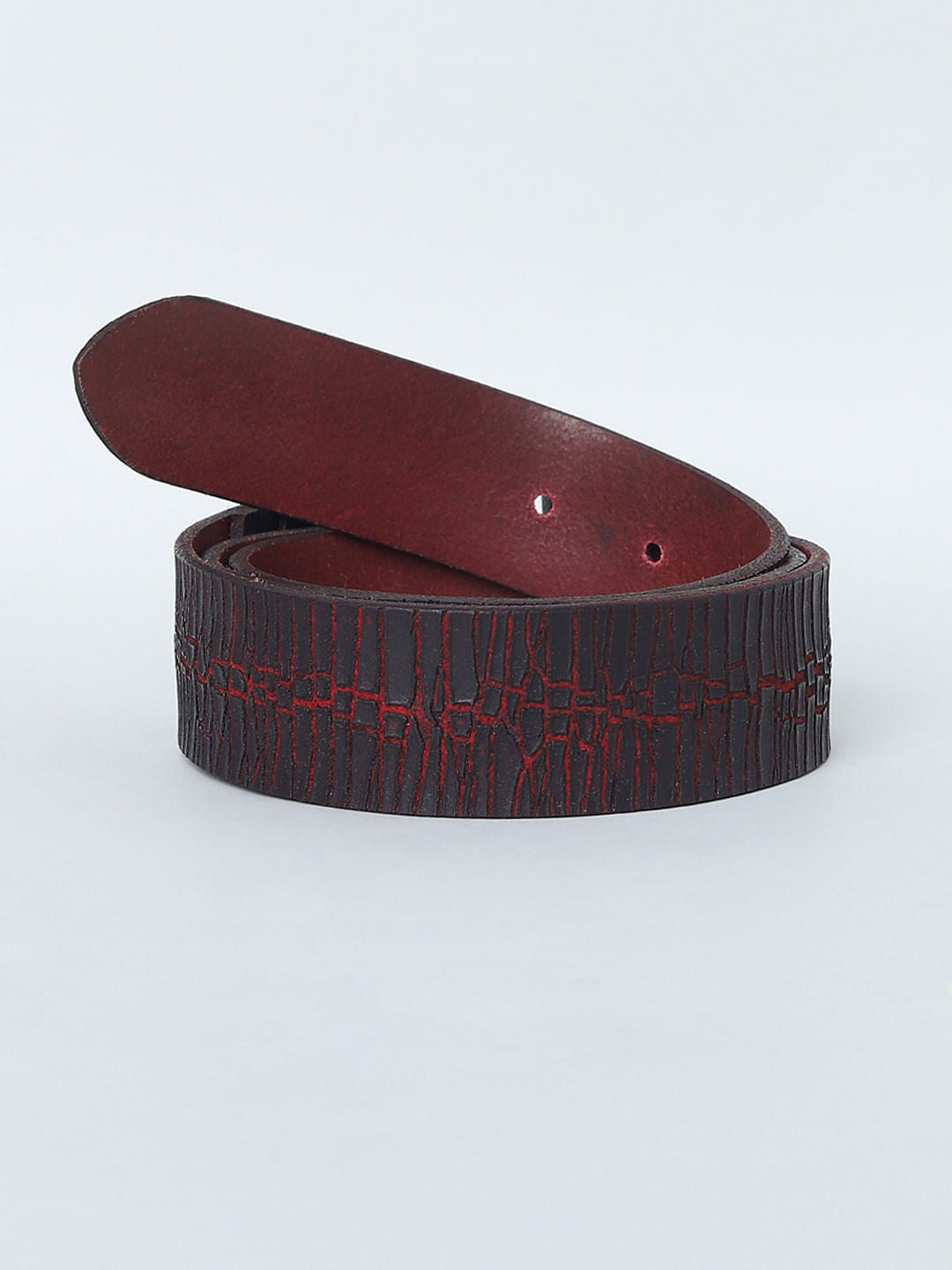 Brown Logo Detail Leather Belt
