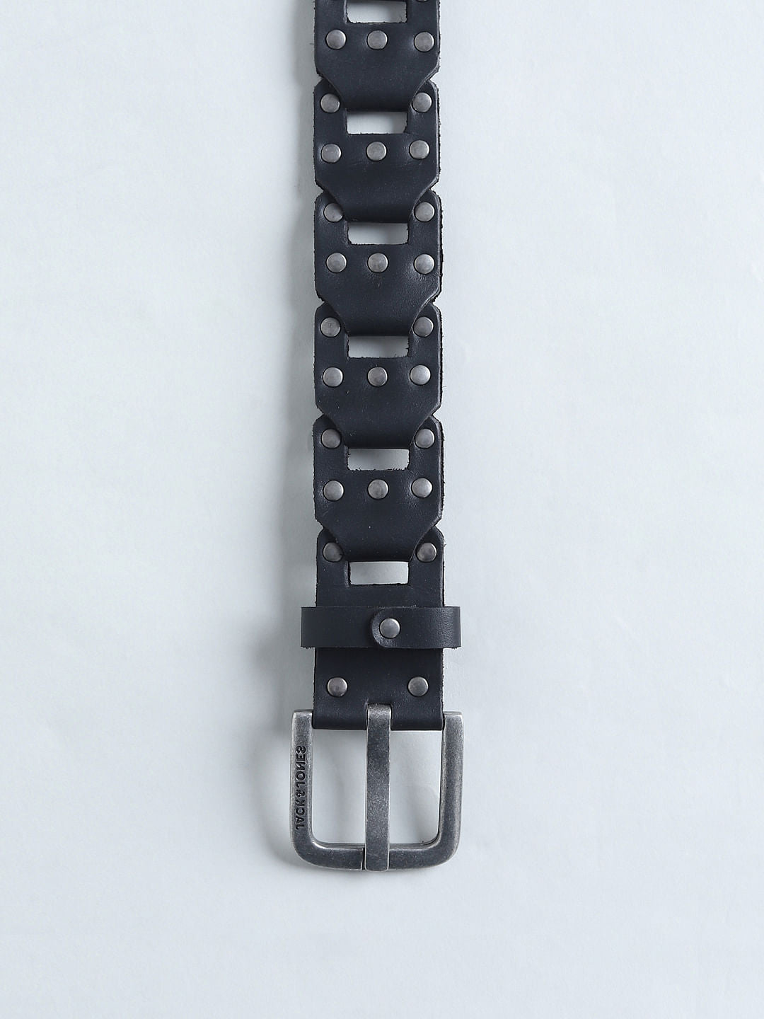 Black Studded Leather Belt