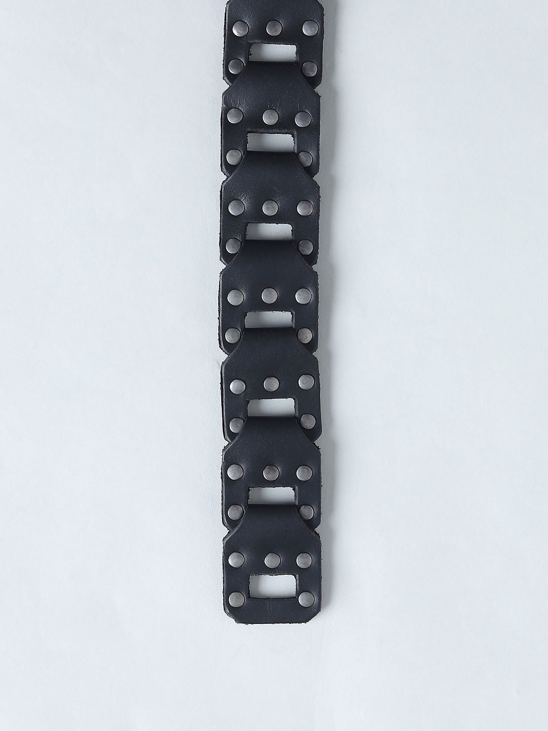 Black Studded Leather Belt