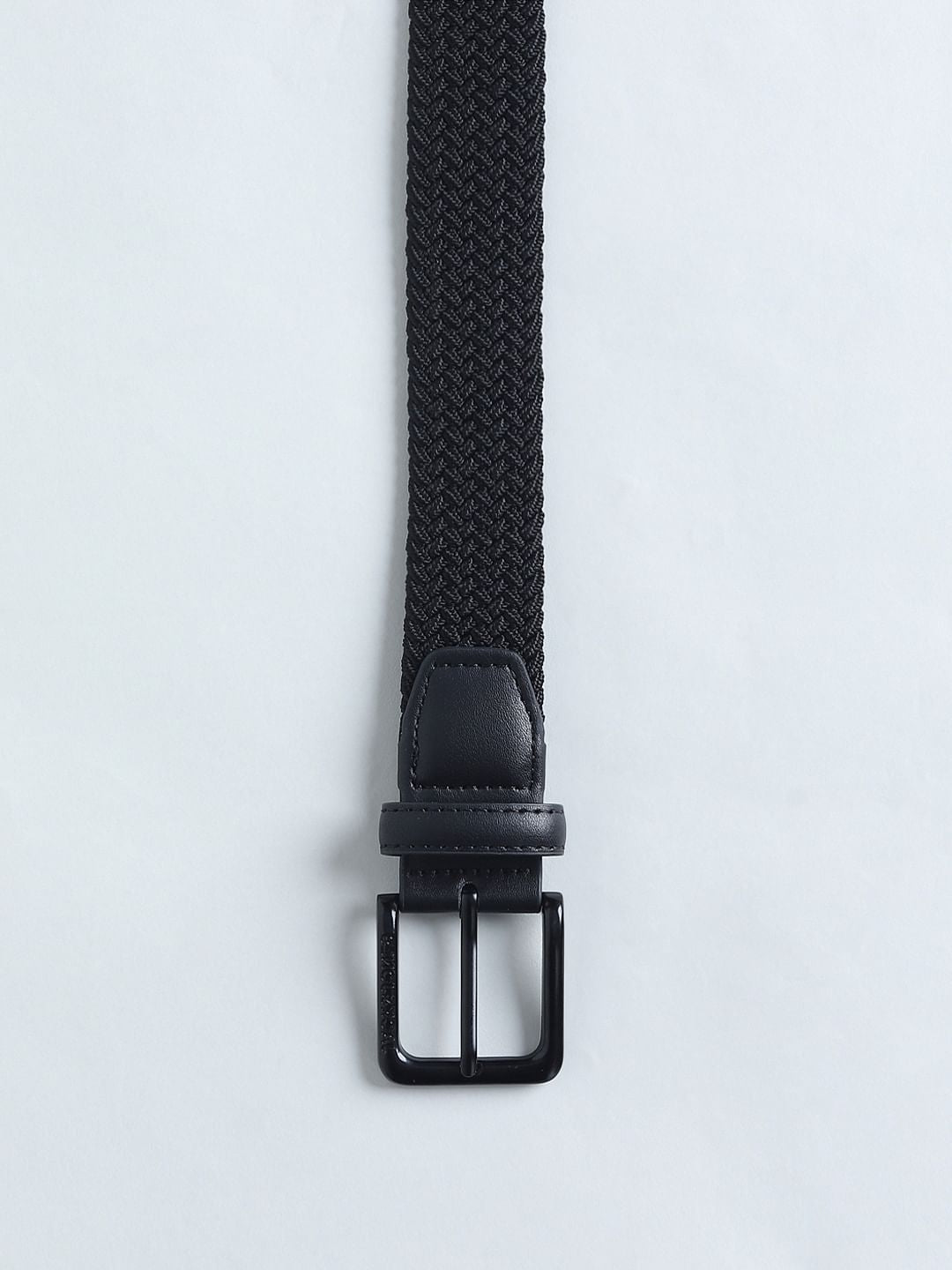 Black Woven Braided Belt