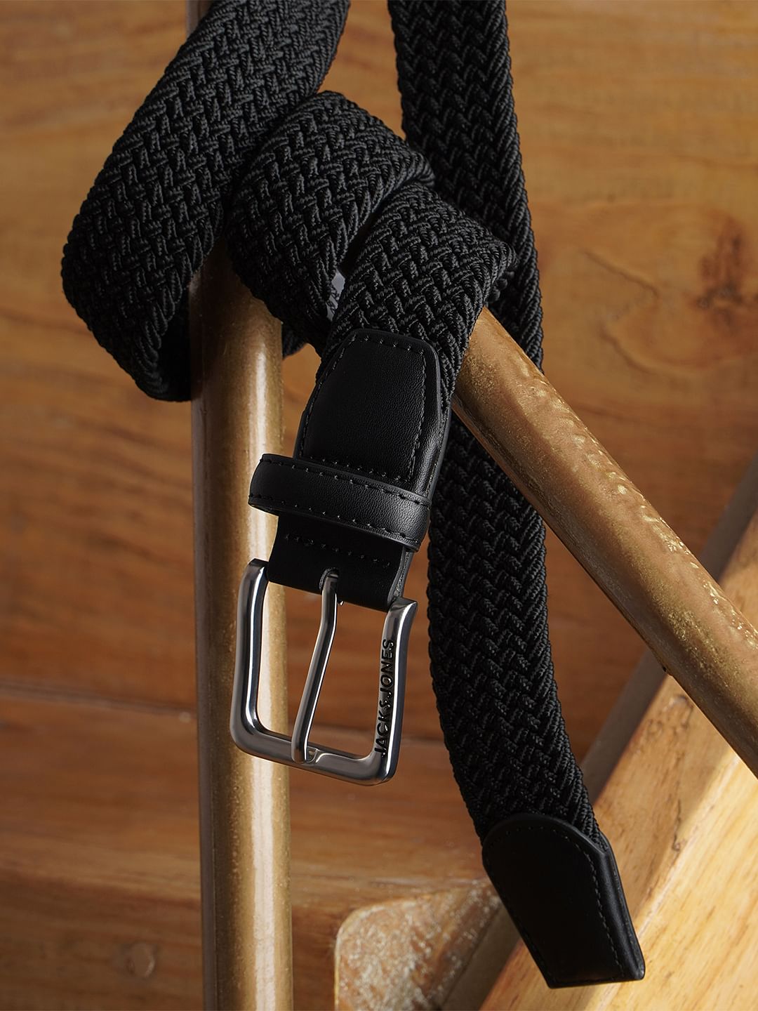 Black Woven Braided Belt