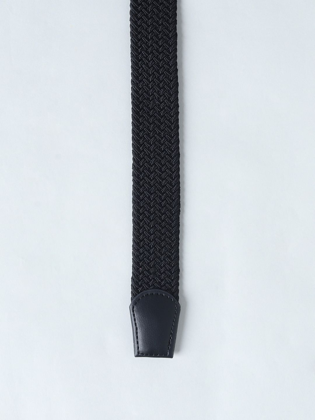 Black Woven Braided Belt