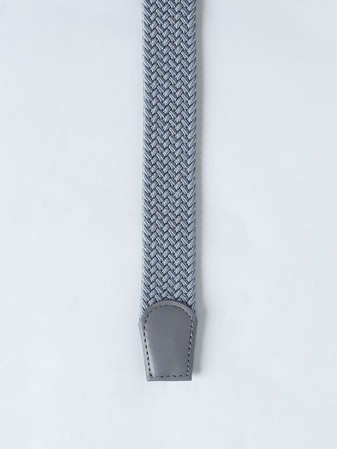 Grey Woven Braided Belt