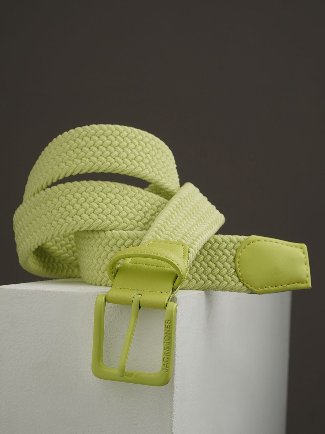 Green Woven Braided Belt