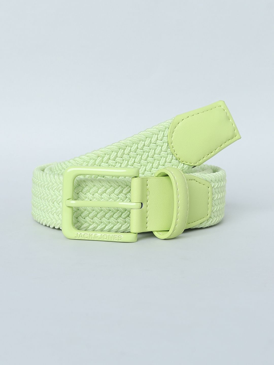 Green Woven Braided Belt