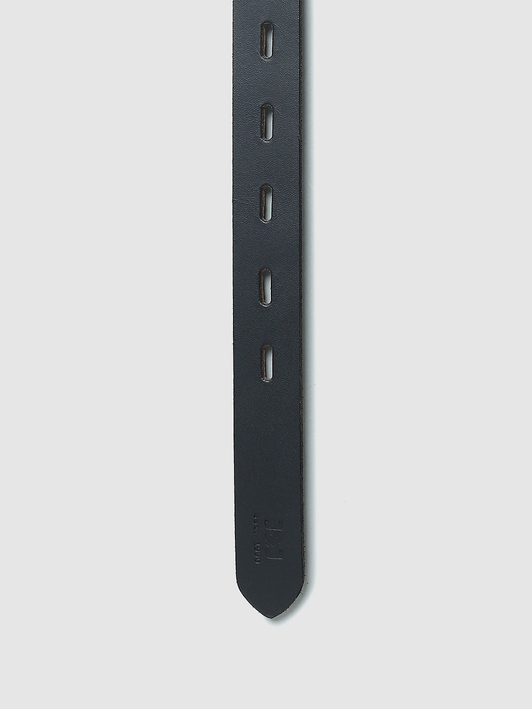 Black Leather Cut-Out Detail Belt