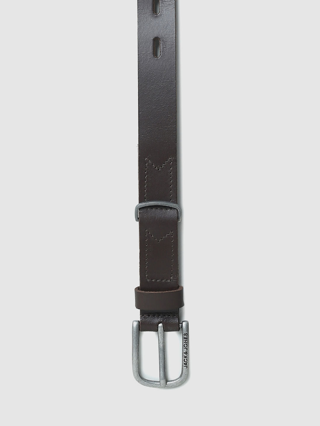 Brown Leather Cut-Out Detail Belt