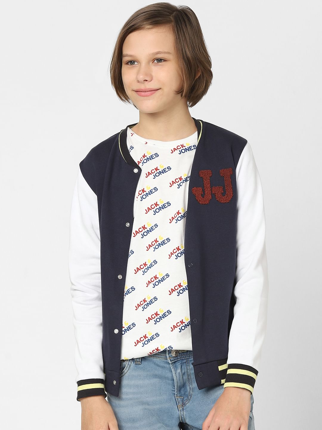 Boys Navy Blue Bomber Jacket
