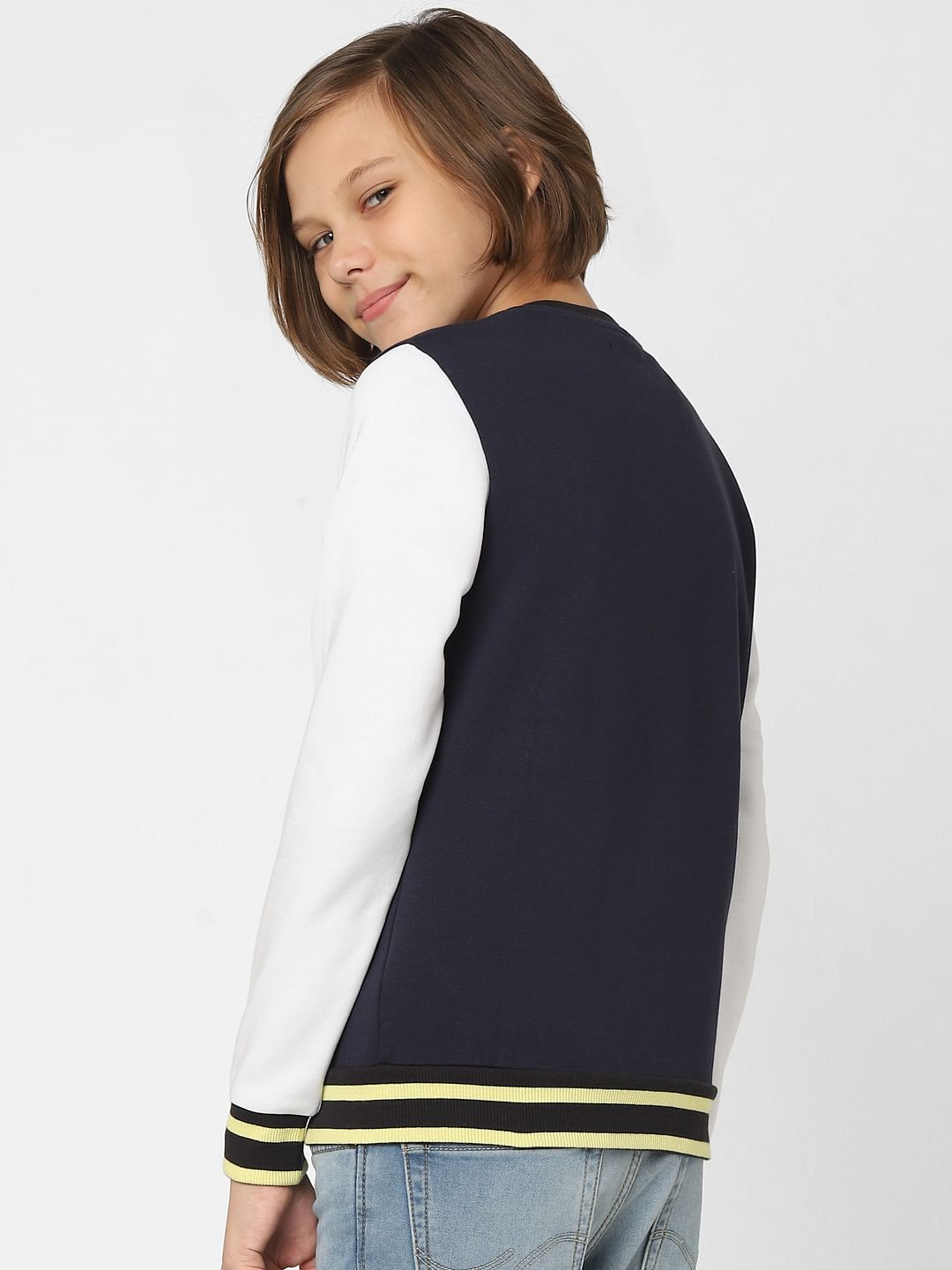 Boys Navy Blue Bomber Jacket