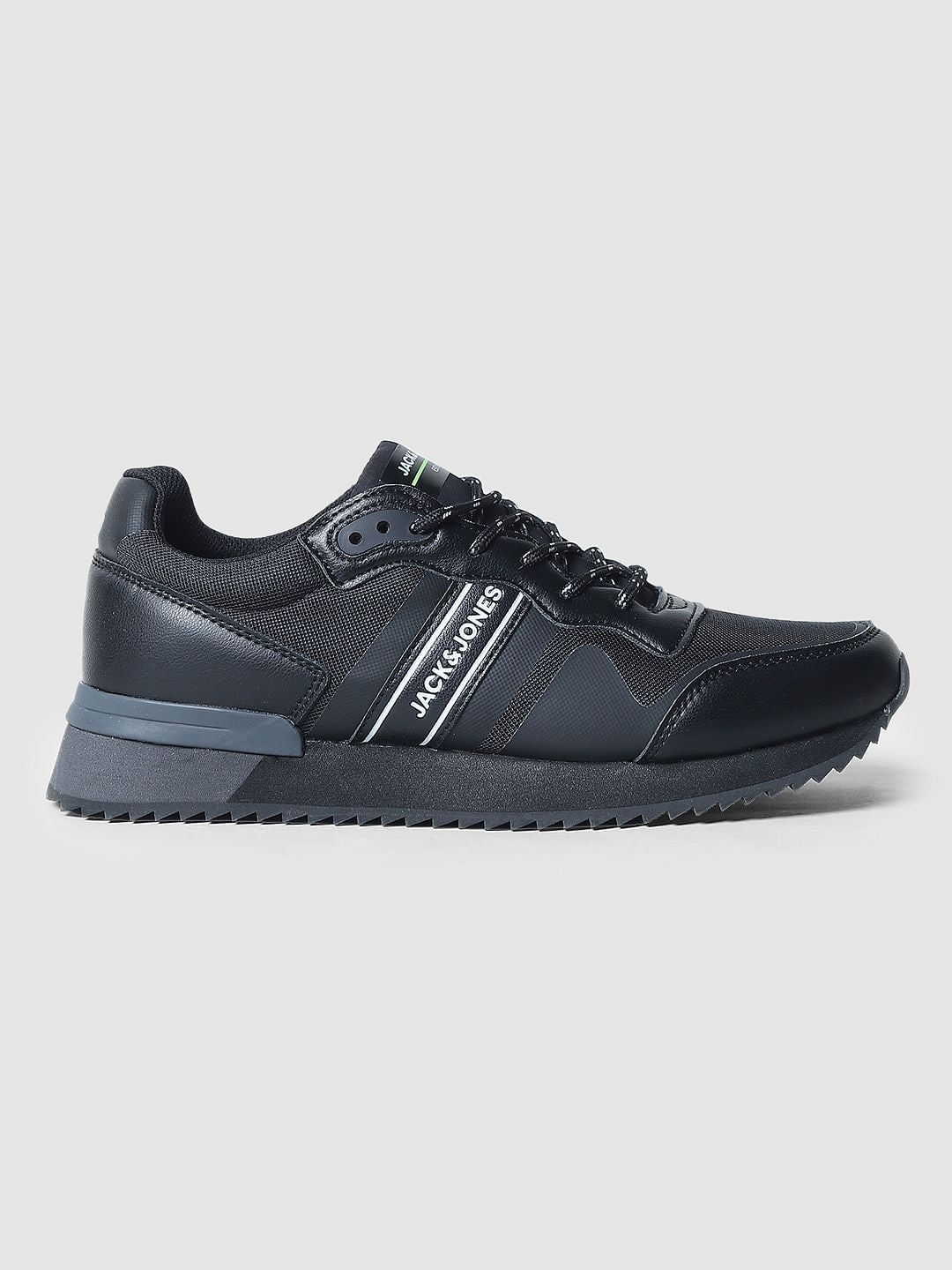 Black Lace-Up Sneakers