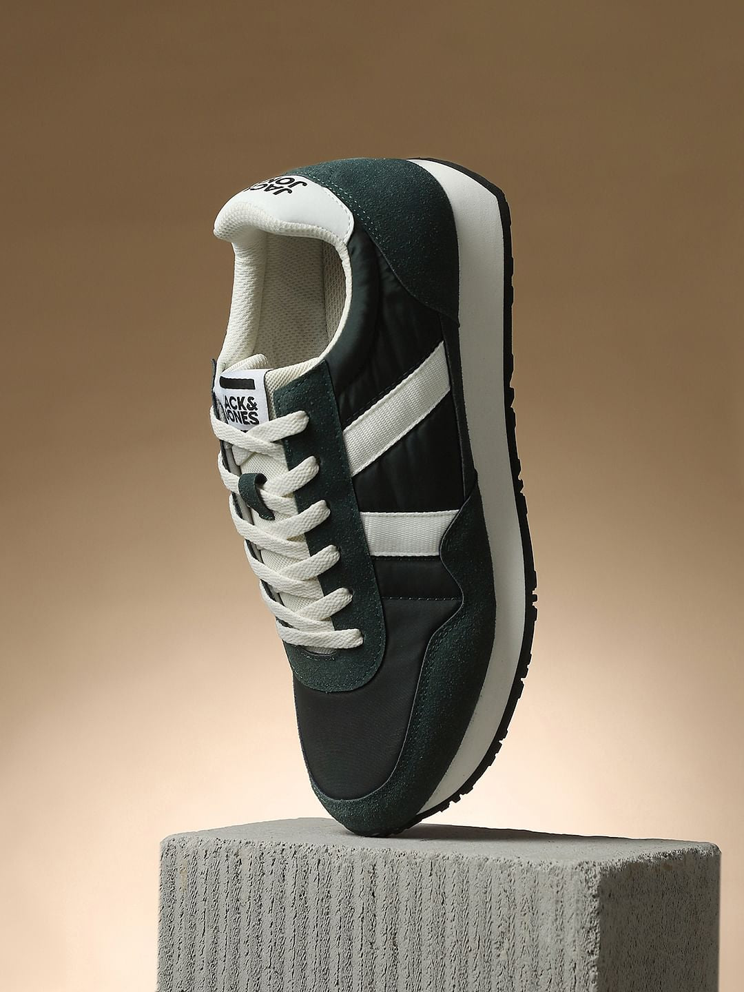 Dark Green Mesh Sneakers