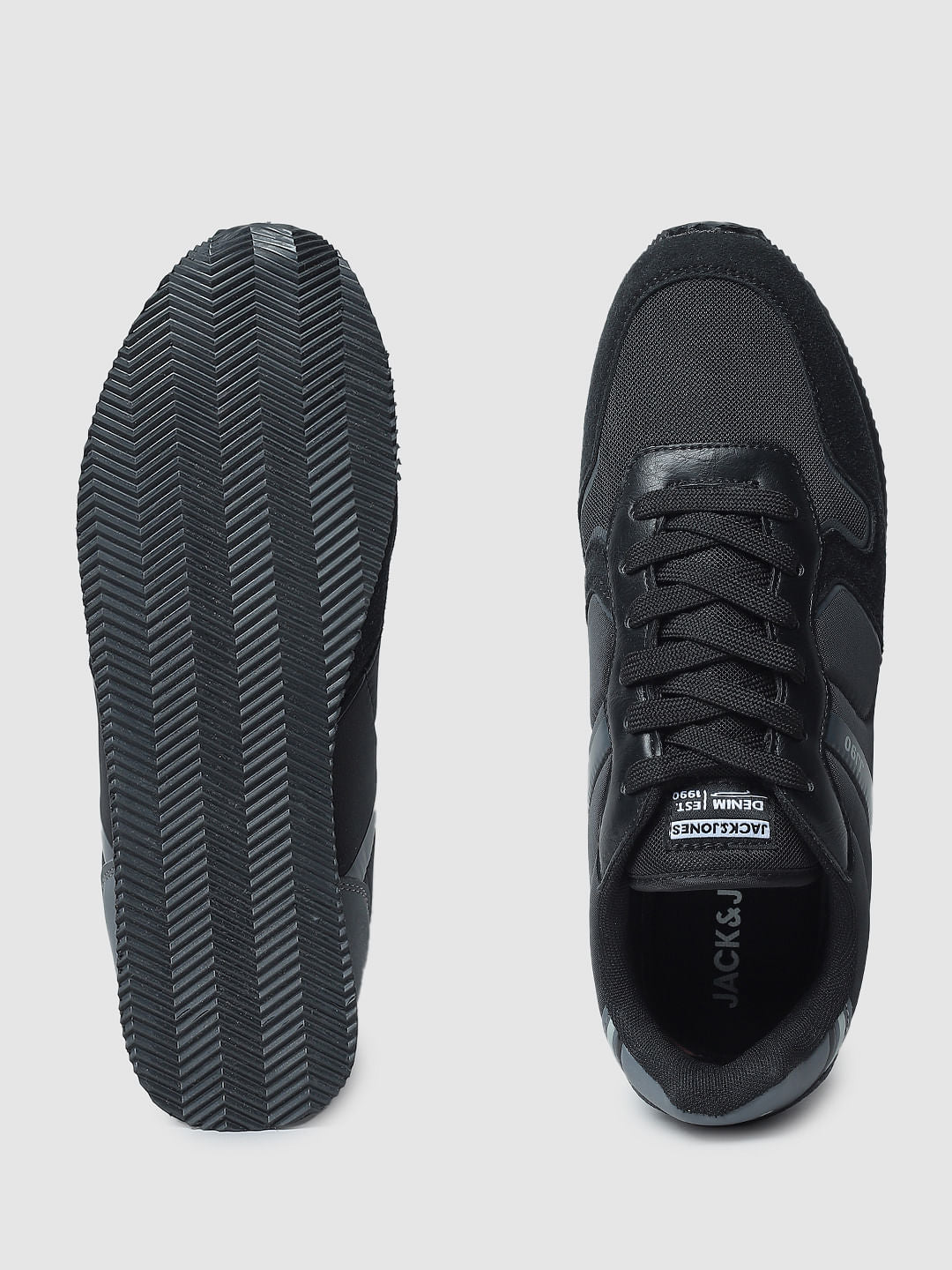 Black Thread Detail Sneakers