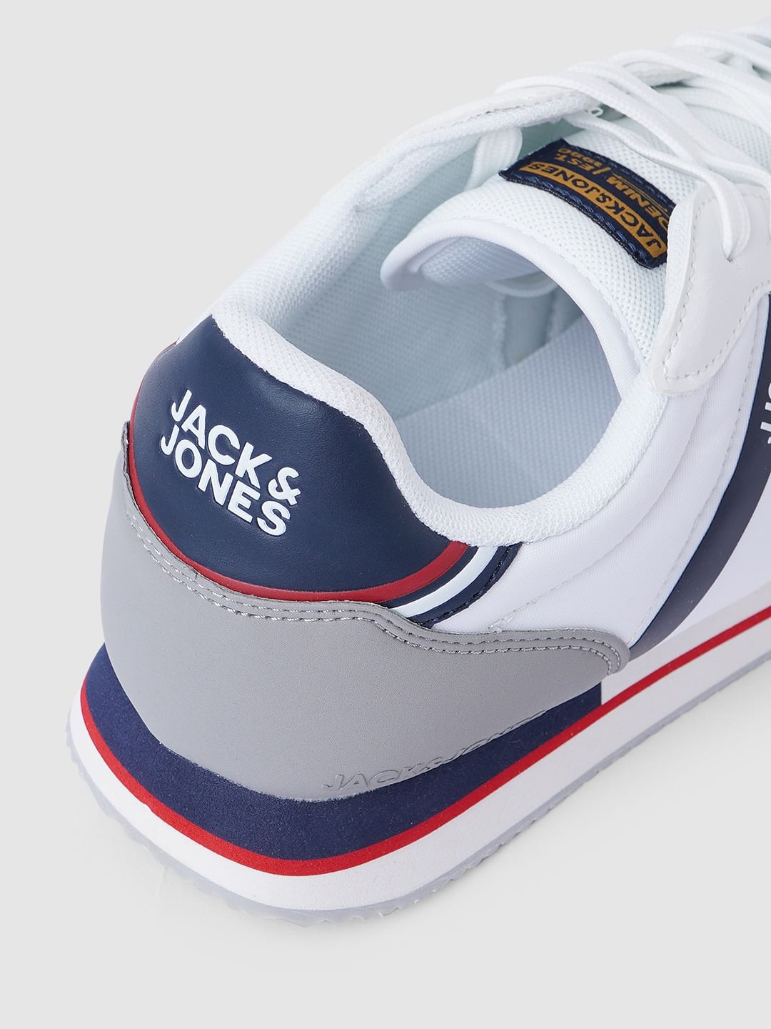 White Colourblocked Sneakers