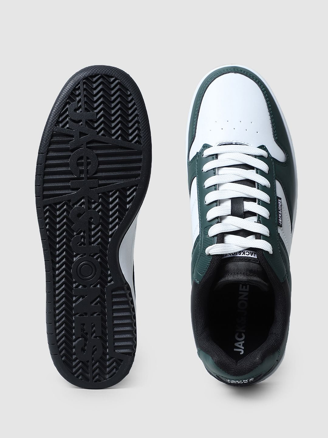 Green Colourblocked Sneakers