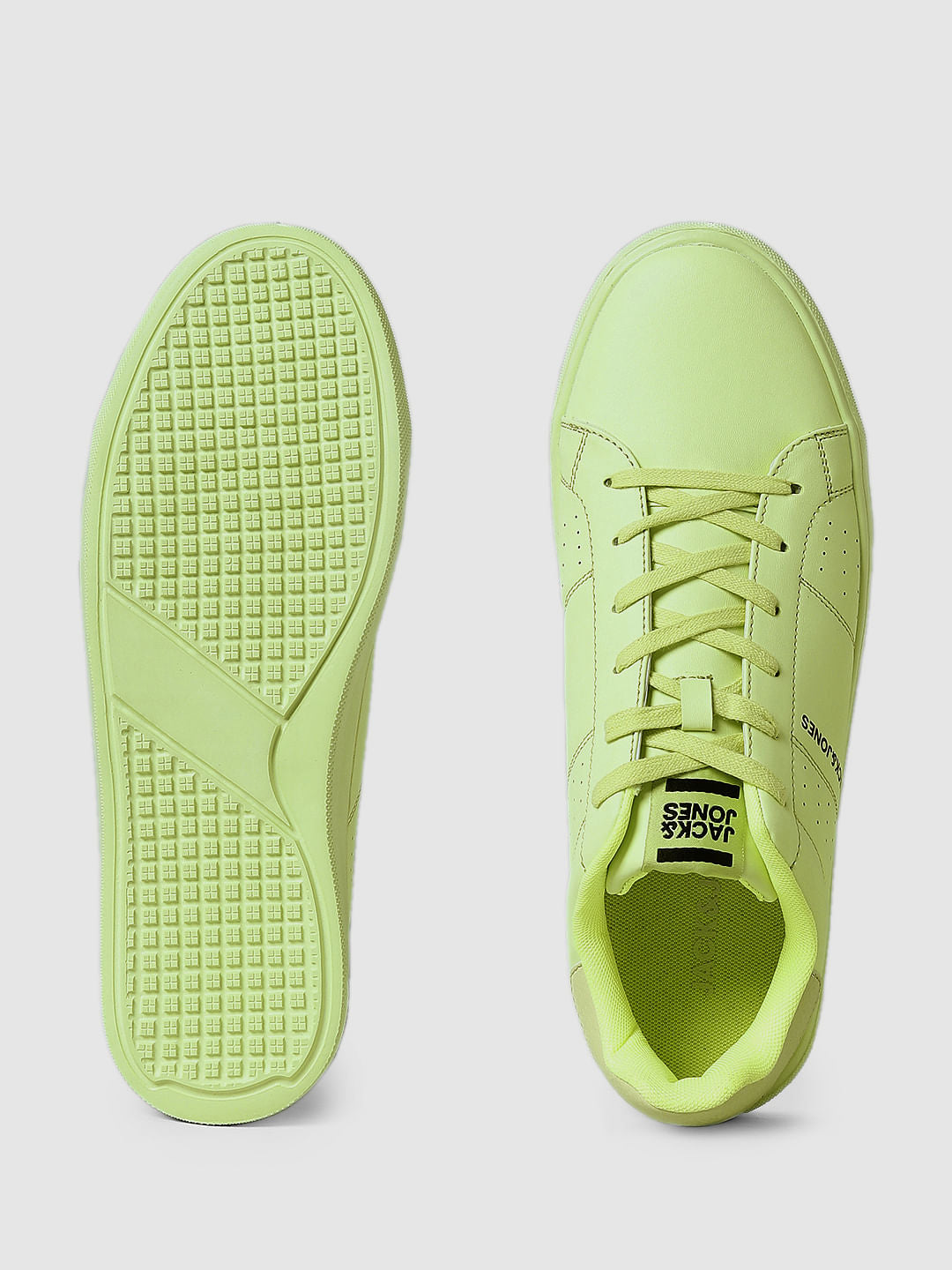 Green PU Skater Sneakers