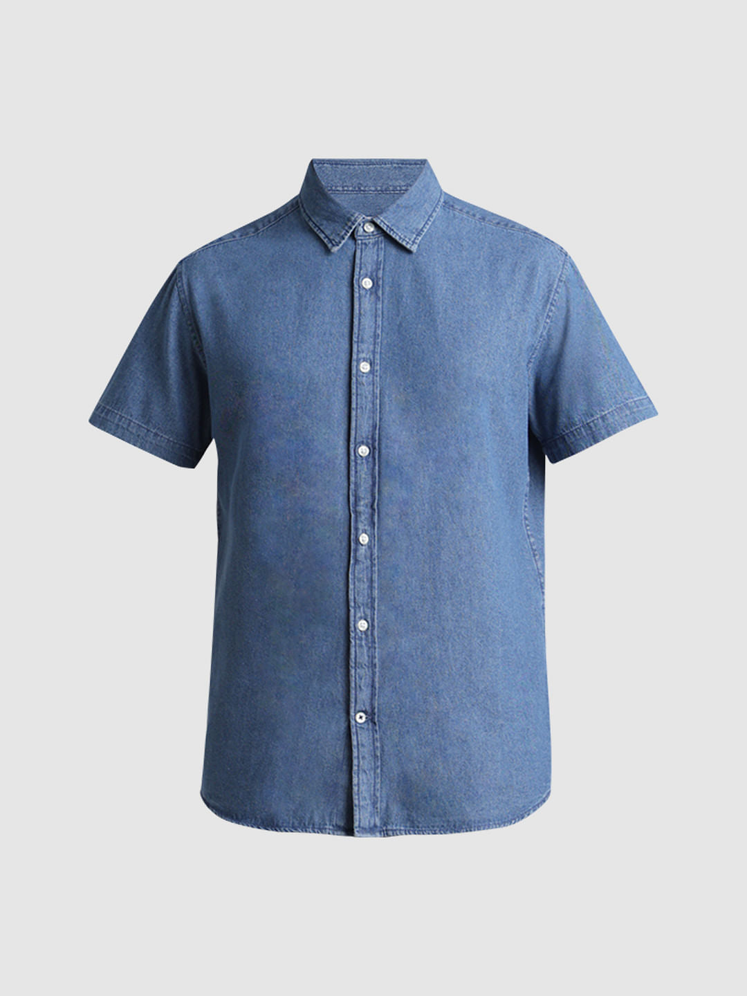 Blue Indigo Dyed Denim Shirt