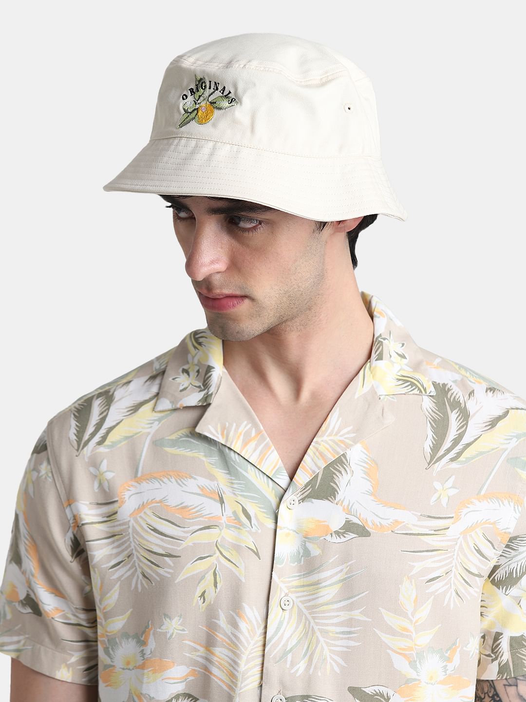 Cream Linen Bucket Hat