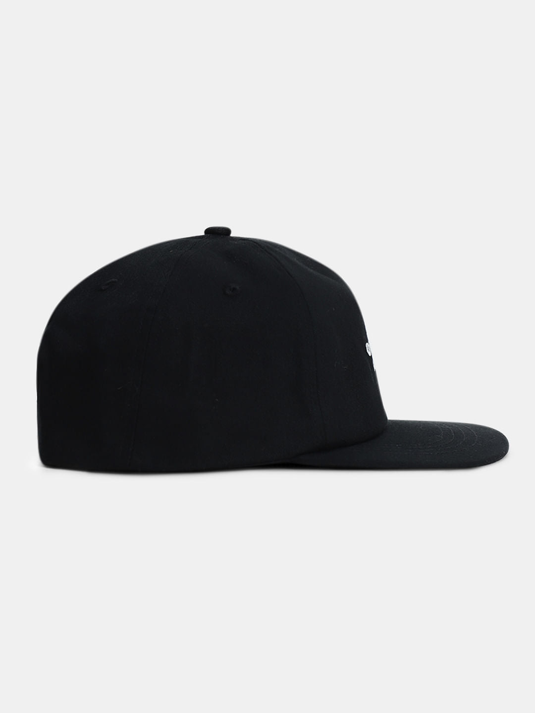 Black Embroidered Logo Cap