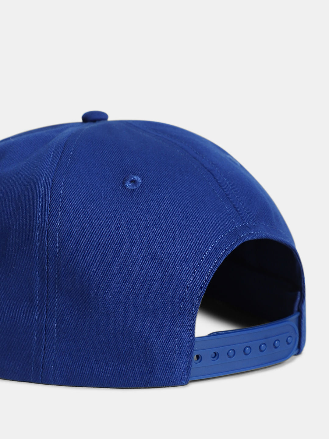 Blue Embroidered Text Cap