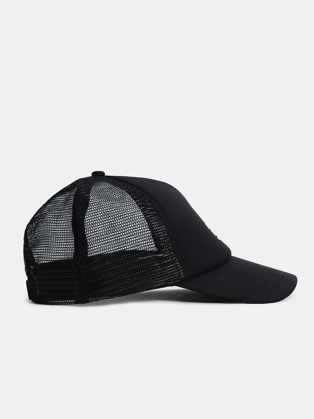 Black Printed Trucker Cap