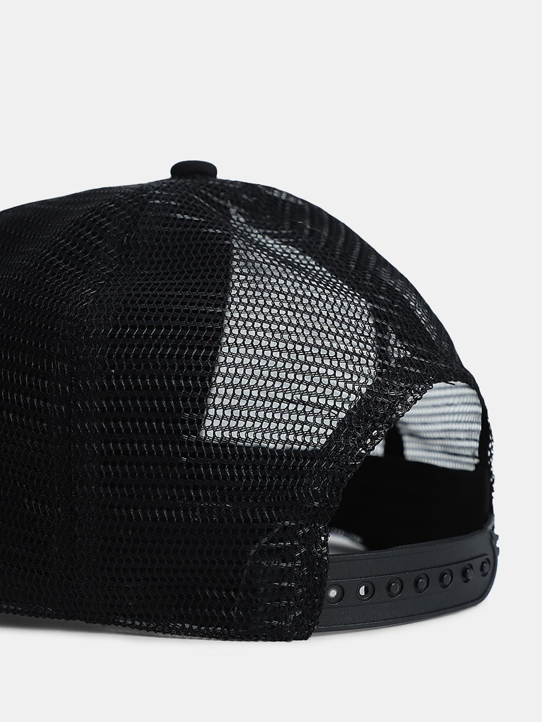 Black Printed Trucker Cap