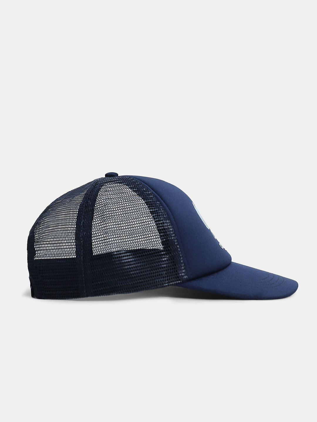 Navy Blue Printed Trucker Cap