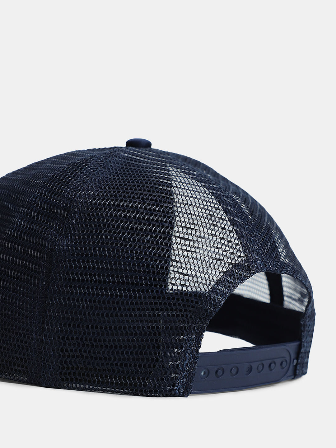 Navy Blue Printed Trucker Cap