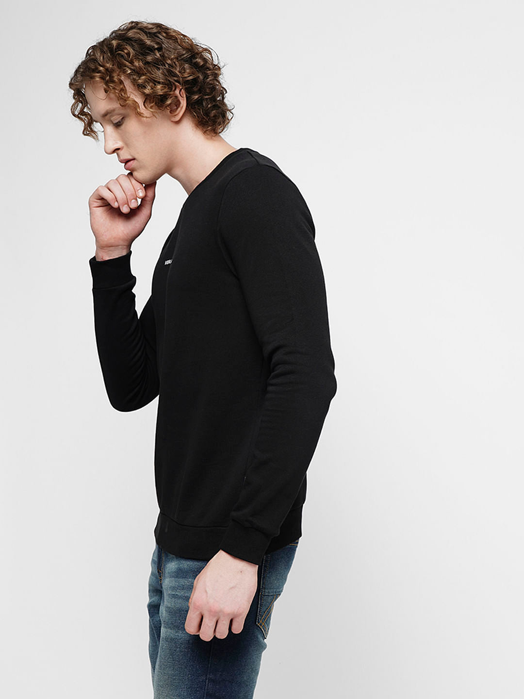 PRODUKT by JACK&JONES Black Logo Print Sweatshirt