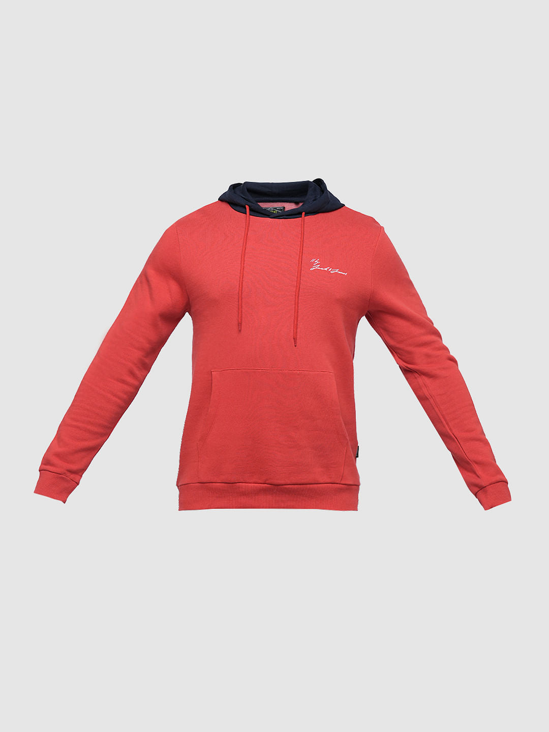 PRODUKT by JACK&JONES Red Contrast Hood Sweatshirt