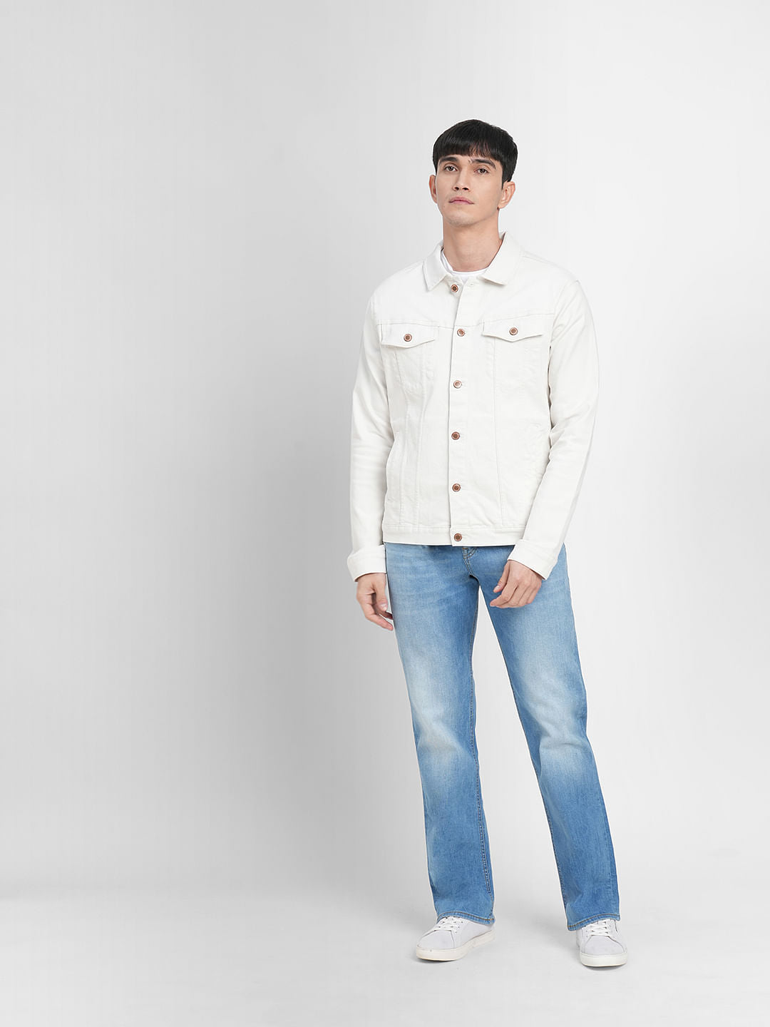 White Trucker Denim Jacket