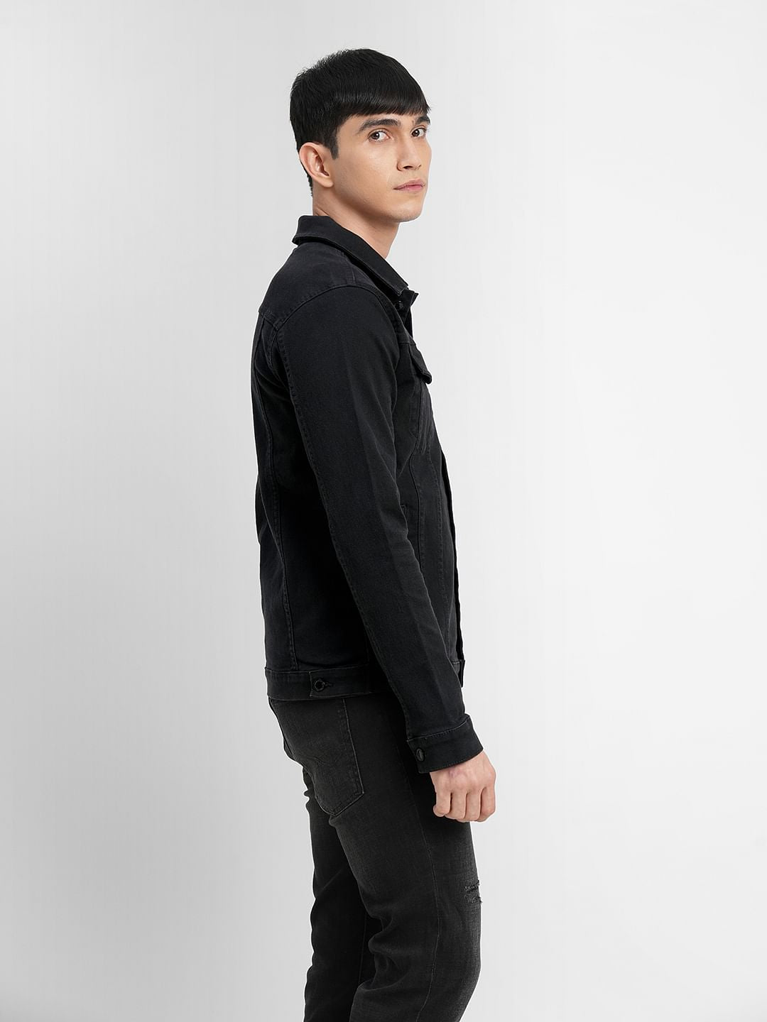 Black Trucker Denim Jacket