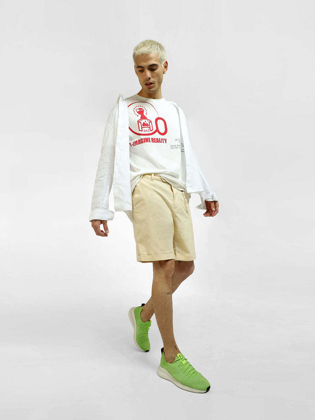 White Printed Boxy T-shirt