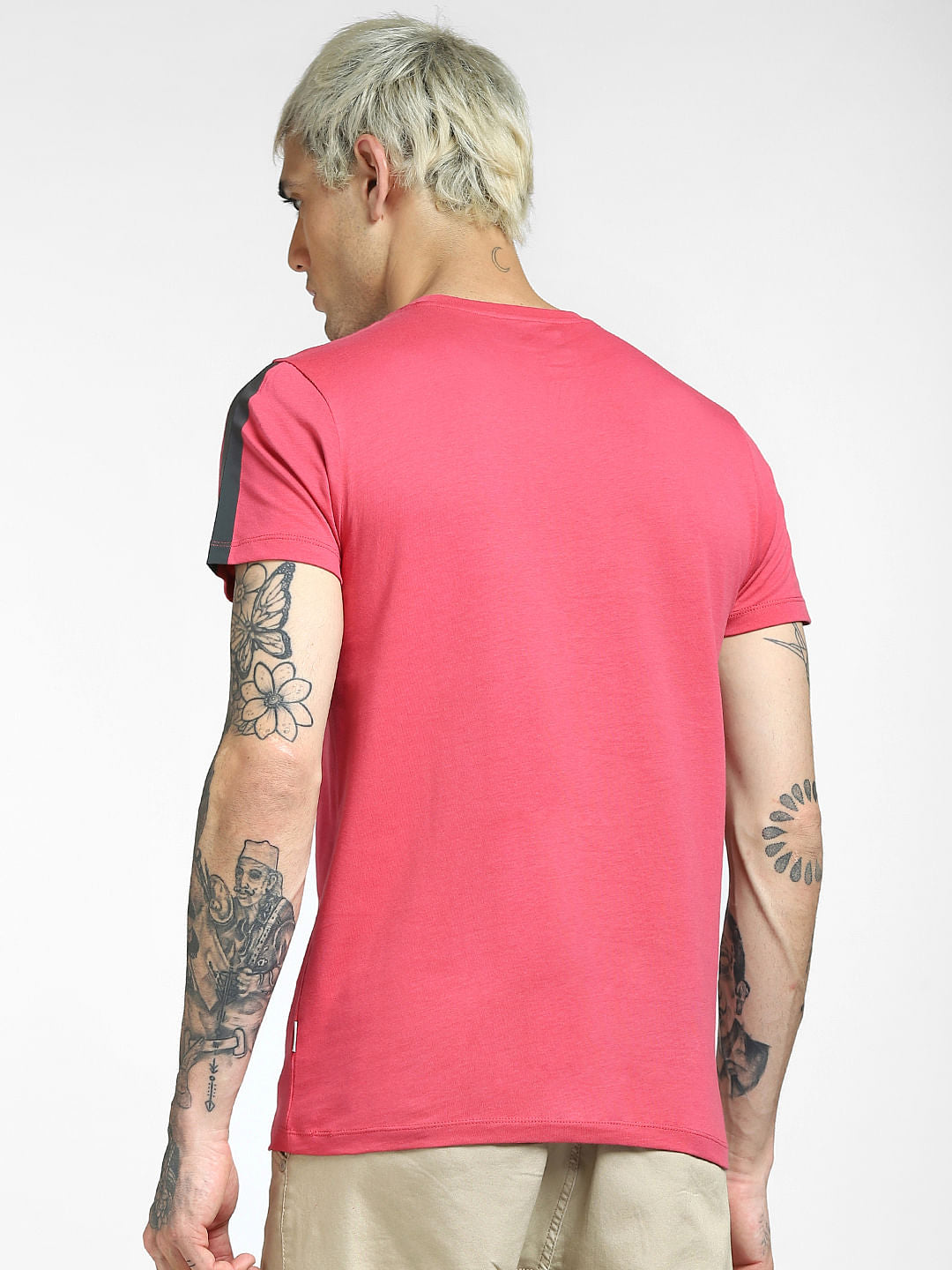 Pink Graphic Print Crew Neck T-shirt