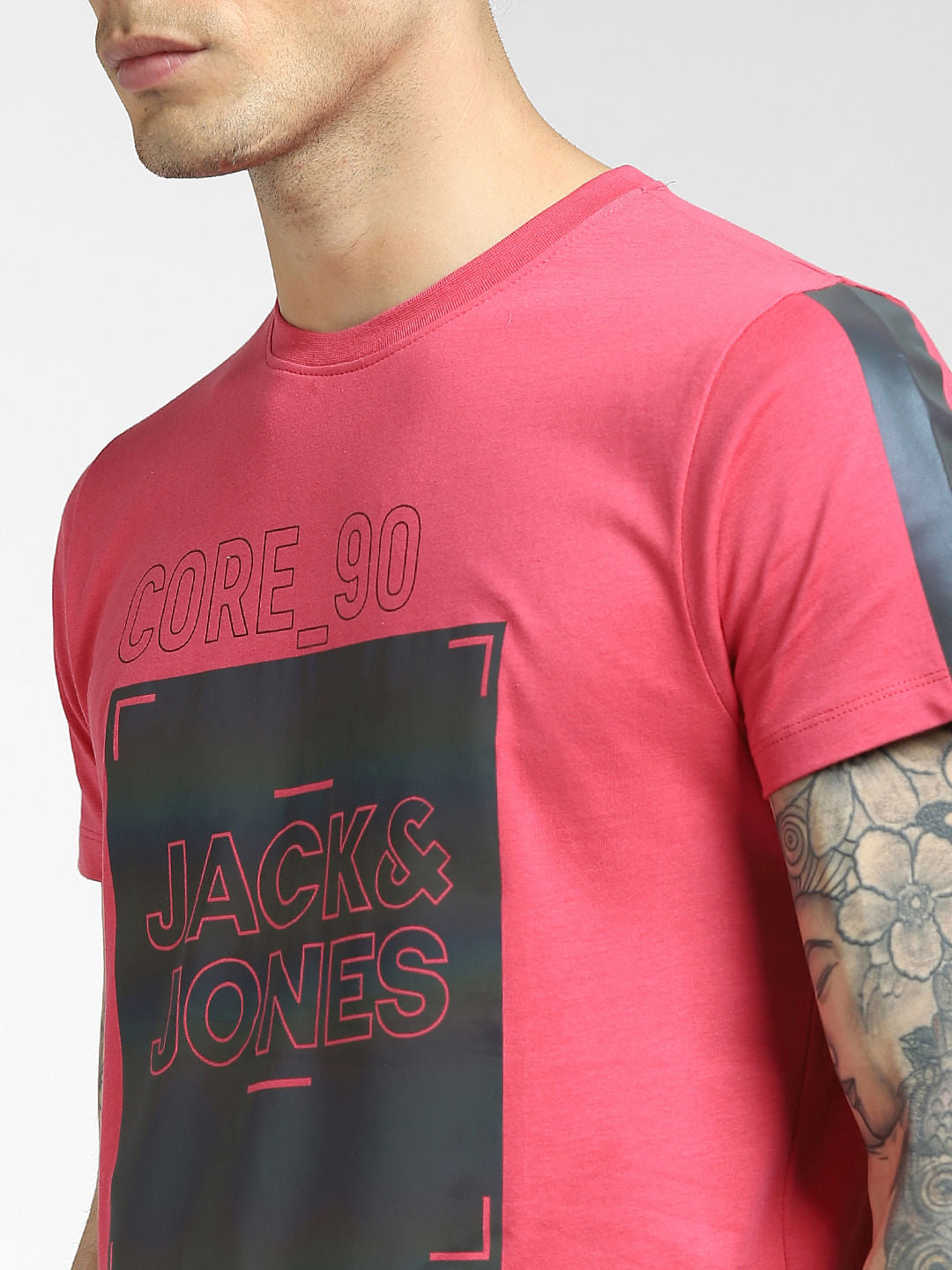 Pink Graphic Print Crew Neck T-shirt