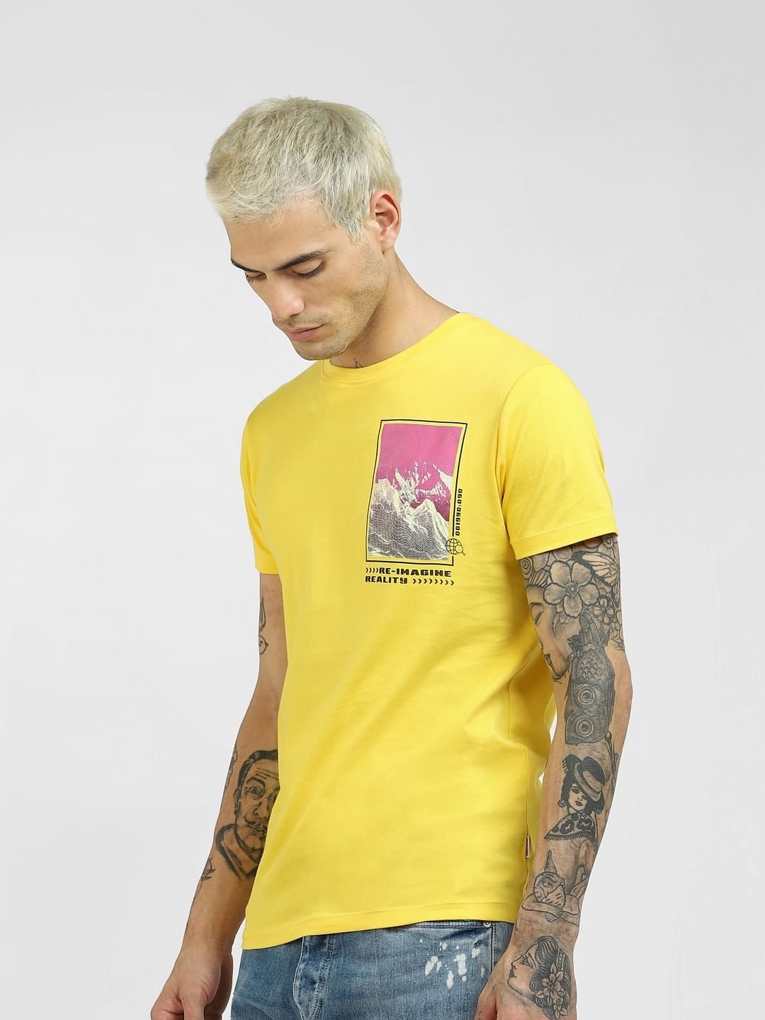 Yellow Graphic Print T-shirt