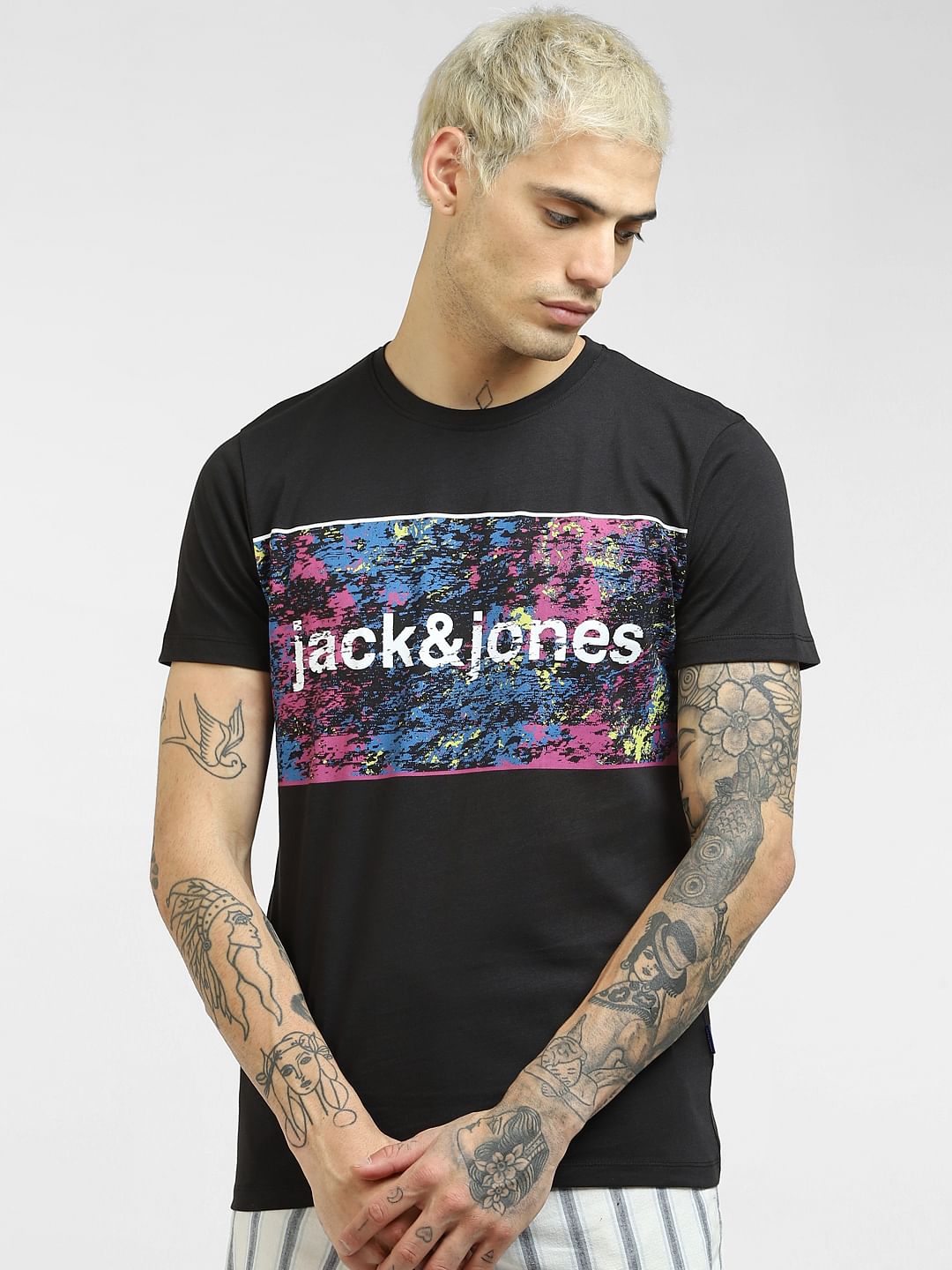 Black Graphic Print T-shirt