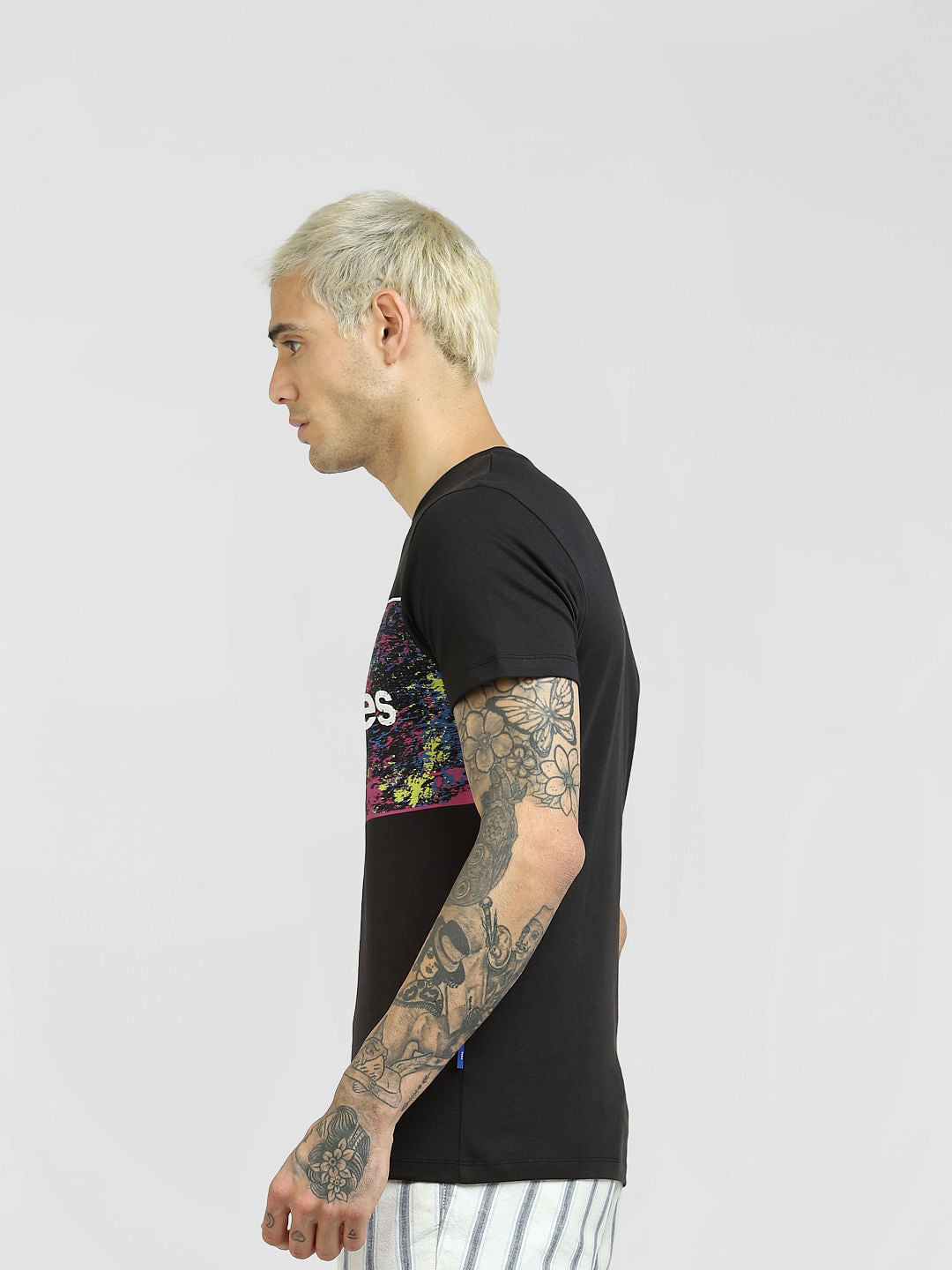 Black Graphic Print T-shirt