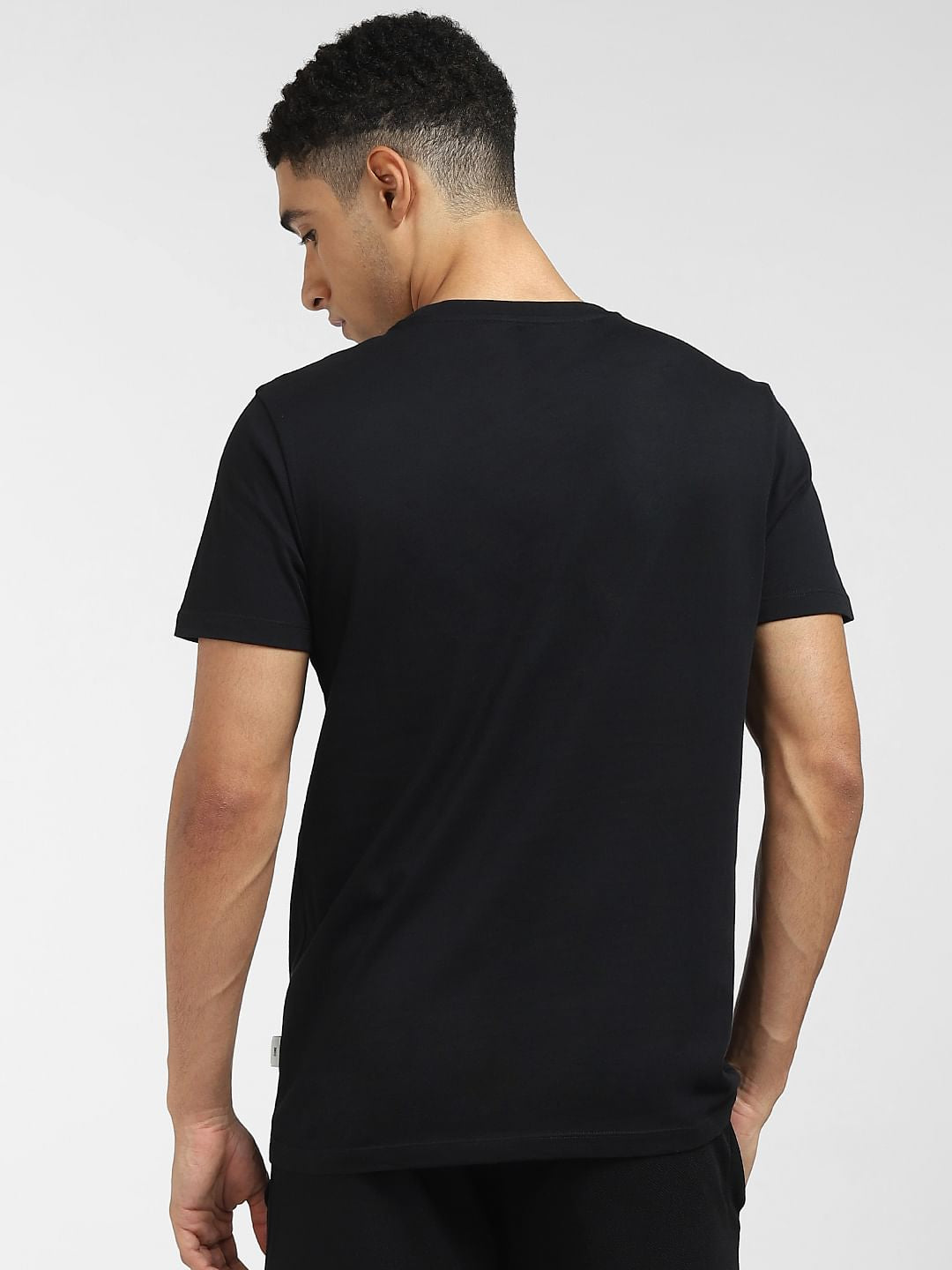 Black Graphic Print Crew Neck T-shirt
