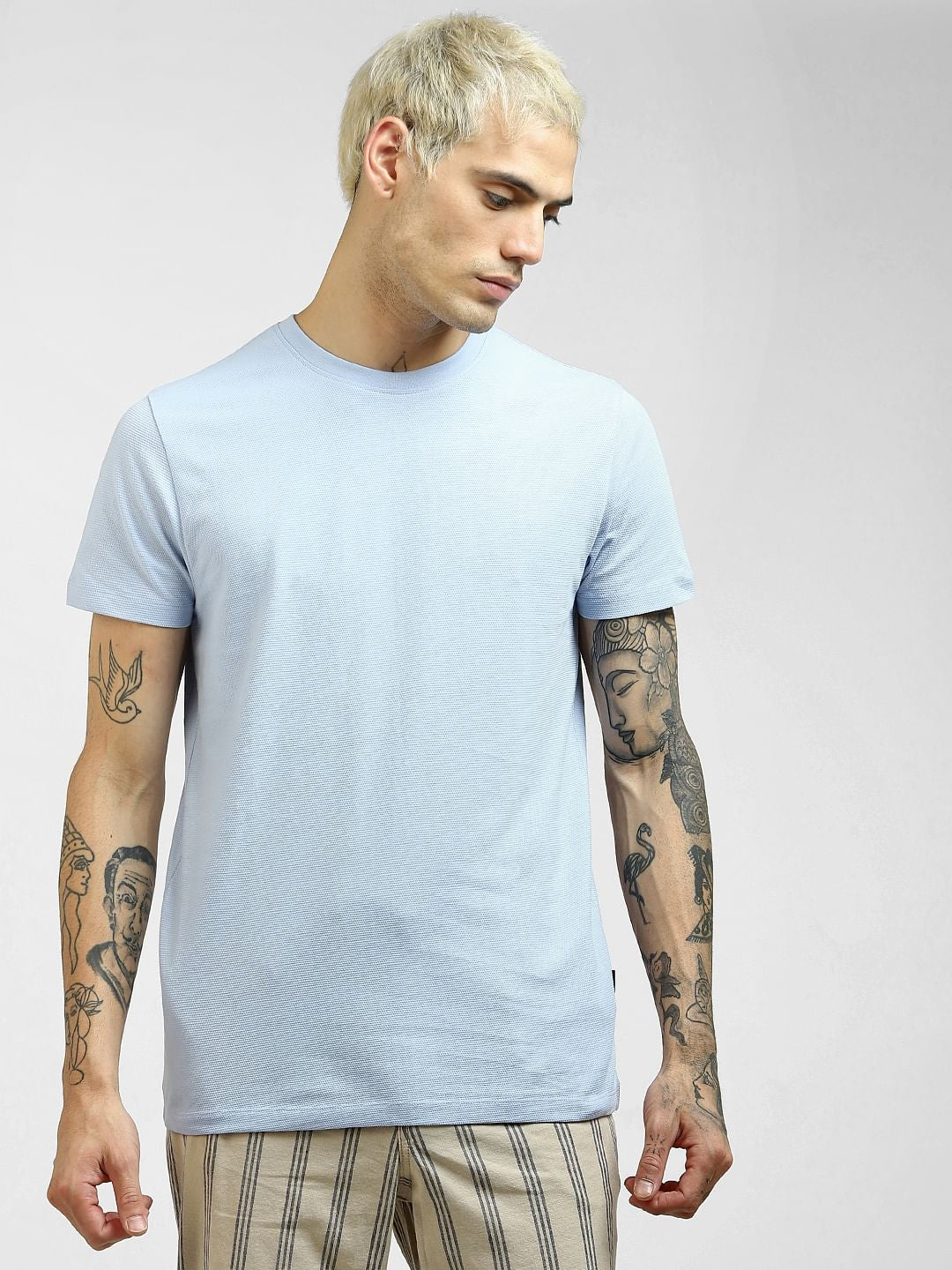Blue Crew Neck T-shirt