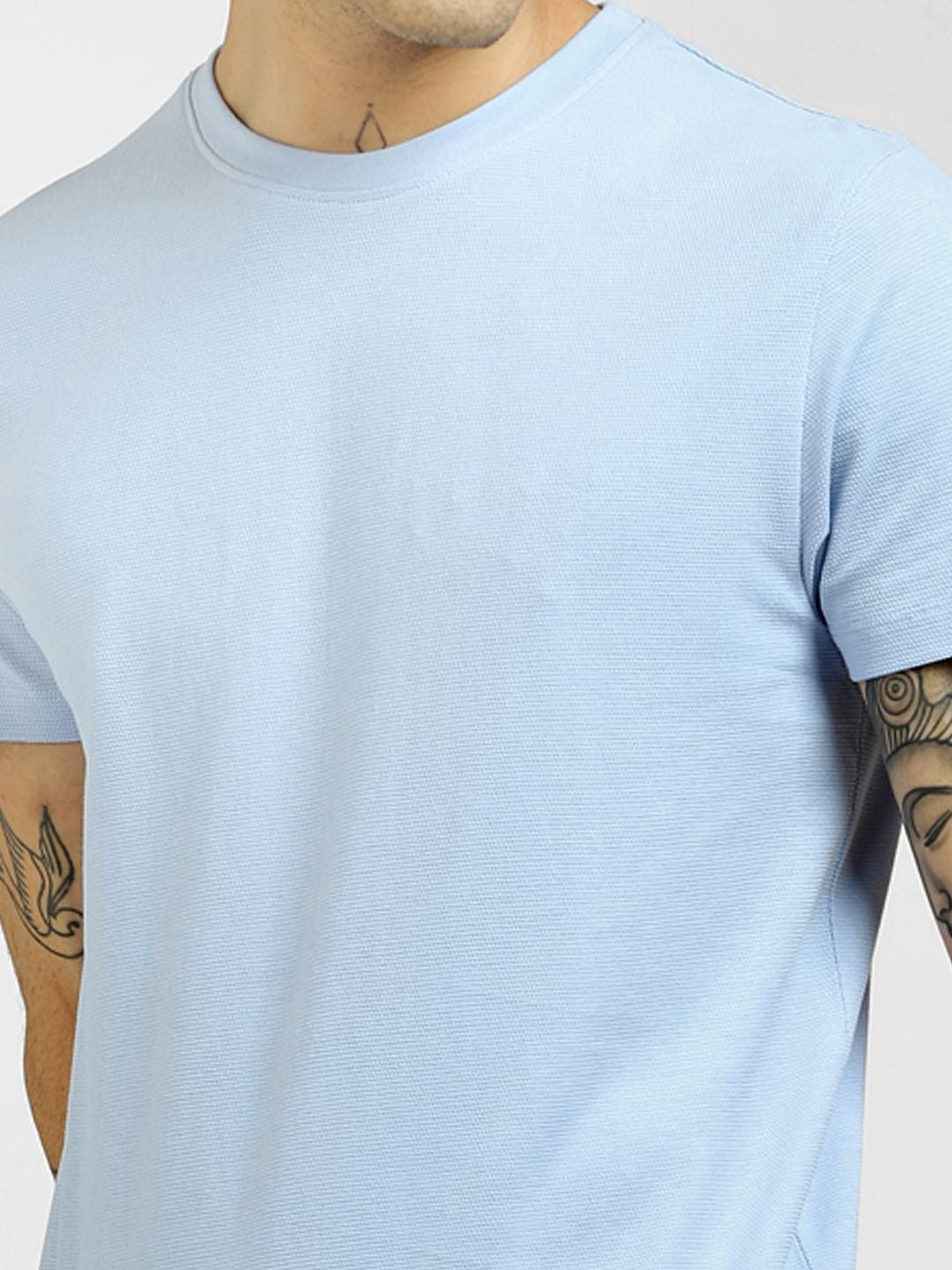 Blue Crew Neck T-shirt